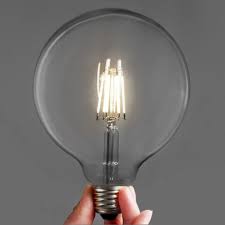 Edison Retro Style Led Bulbs Large Round G125 6w 3 Or 6 Pack