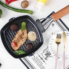 Sekarang ini cukup banyak restoran dan kedai yang menyajikan masakan korea. Panci Panggang Steak 20cm Square Grill Pan Anti Lengkep Teflon Bbq Bakaran Sate Wajan Lipat Serbaguna