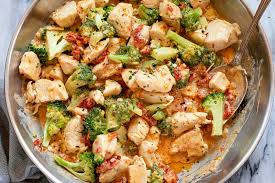 Have you ever made fritters with chopped chicken before? 15 Minute Broccoli Chicken Recipe In Cream Cheese Sundried Tomato Sauce Broccoli Chicken Recipe Eatwell101