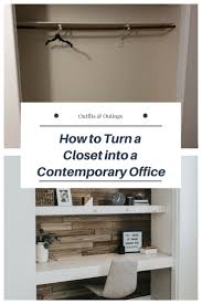 Learn how to turn a closet into a stylish and functional office space! How To Turn A Closet Into An Office Outfits Outings