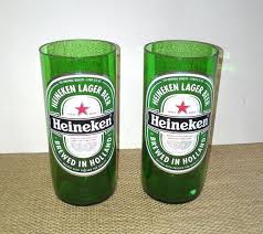 Heineken Beer Bottles Repurposed Into 16 Oz Glasses Propuesta