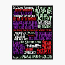 Piricuaquis, favorited this sound button. Beetlejuice Quotes Metal Print By Broughtbackcat Redbubble