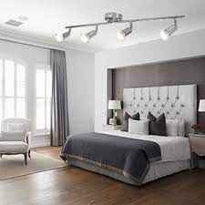 Camera da letto moderna con letto e comodini di bancali riciclati. Ketom Lampada Da Soffitto 4 Faretti Gu10 Orientabili Lampada Da Parete Soffitto Girevole Con Lampadina 4x6w Led 550lm Ip20 Neutro Bianco Per Camera Da Letto Soggiorno Bagno Corridoio In Nichel Opaco