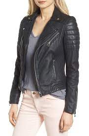 Goosecraft Dual Zip Leather Biker Jacket Nordstrom Leather Jackets Women Leather Bomber Jacket Jackets For Women