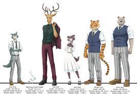 Even when I first watched Beastars I questioned the heights of the  characters. I wondered how tall they would be if their heights would be  calculated by how tall their real-animal counterparts