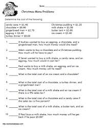 This geometry math worksheet gives your child practice identifying each vertex in various. Christmas Menu Addition 2 Worksheets