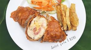 The recipe here is for a baked chicken cordon bleu, which is perhaps a bit healthier and easier then. Resep Chicken Cordon Bleu Makanan Asal Swiss Ini Bisa Kamu Sajikan Di Meja Makan Halaman All Tribunstyle Com