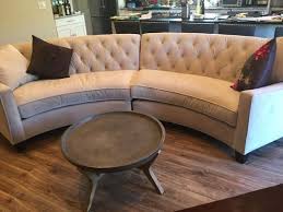 Home Decorators Collection Riemann Polyester 2 Piece Sectional In Microsuede Blue Mist 1315100310 At The Home Curved Sofa Loveseat Living Room Living Room Sofa