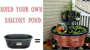 How To Set Up A Balcony Pond With Diy Waterfall Spillway Pond Patio Diy Waterfall Patio Pond Diy Pond