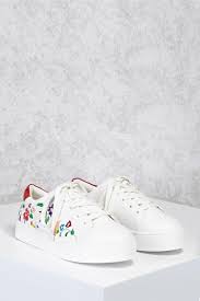 Flower embroidery has been around for centuries. White Shoes With Embroidered Flowers Online
