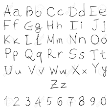 Ever since mobile phones became the new normal, phone books have fallen by the wayside, and few people have any phone numbers beyond their own memorized anymore. Vector Handwritten Alphabet With Numbers On White Background Royalty Free Cliparts Vectors And Stock Illustration Image 63194290