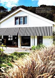 Black And White Striped Retractable Awning Black And White Striped Awning Google Images Weatherboard House House Exterior Outdoor Blinds