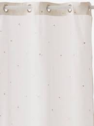 Pin by latifa on rideaux voilage stores princess. Rideau Voilage Etoiles Filantes Ivoire Or Linge De Maison Et Decoration