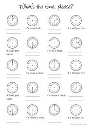Clocks Worksheet Free Esl Printable Worksheets Made By Teachers Clock Worksheets Time Worksheets Telling Time Worksheets