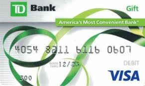 Maybe you would like to learn more about one of these? Gift Card Td Bank Debit Visa United States Of America Td Bank Col Us Visa 054