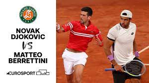 Mathematical tennis predictions and full statistics for the match djokovic n. Novak Djokovic Vs Matteo Berrettini 2021 Roland Garros Quarter Final Tennis Eurosport Youtube