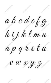 Do you know how to write in cursive? Elegant Calligraphy A To Z Lowercase Letter Stencils Lettering Alphabet Lettering Alphabet Fonts Calligraphy Words