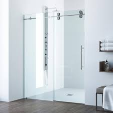 Not only are glass enclosures more visually appealing, they're easy enough for the average homeowner to install themselves, eliminating the need for expensive contractor work. Vigo Elan 48 To 52 In X 74 In Frameless Sliding Shower Door In Chrome With Clear Glass And Handle Vg6041chcl5274 The Home Depot