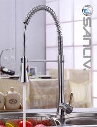 chrome pull down spray kitchen sink