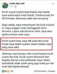 Salam kenal kepada pembaca budiman. Asiah Abd Jalil Failkan Tuntutan Cerai Kerana Suami Terlalu Taksub Dengan Pas