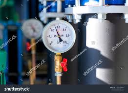 Closeup Of Manometer Measuring Gas Pressure Pipes And Valves At Industrial Plant Pressure Gauge Measuring Instrument Close Gas Pipeline Gas Pressure Gauge