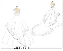 Anomalie Custom Wedding Dress Review Sketch Wedding Dress Drawings Wedding Dress Sketches Custom Wedding Dress Sketch