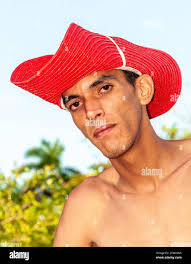 Cubani a Villa la Granjita, Santa Clara, Cuba Foto stock