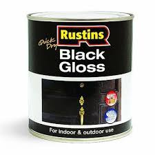 Glidden interior paint + primer: Rustins Quick Dry Black Gloss Paint 500ml For Indoor And Outdoor Use Water Based 5015332002030 Ebay
