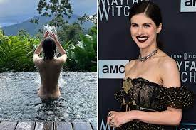 Alexandra Daddario Shares Cheeky Nude Photos from the Pool on Holiday  Vacation