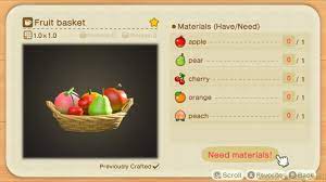 Here you can explore hq fruit basket transparent illustrations, icons and clipart with filter setting like size, type, color etc. Fruit Furniture Clothes How To Craft Complete List Of Items In Animal Crossing New Horizons