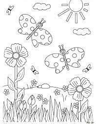 Flower Coloring Pages Butterfly Coloring Page Summer Coloring Pages Fall Coloring Pages