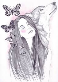 Wolf To The Moon Arte De Lobo Arte De Lobos Arte De Sirenas