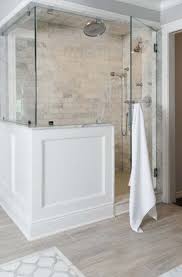 Trendy Bath Room Tiles Ideas Shower Walk In Half Walls Ideas Farmhouse Master Bathroom Bathroom Remodel Master Modern Farmhouse Bathroom