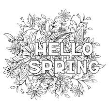 Crayola spring coloring pages free printable spring coloring pages for adults hello spring coloring pages hello spring coloring sheet spring chick coloring page spring coloring pages for preschoolers spring coloring pages pdf spring coloring pages twisty noodle spring flower coloring pages welcome spring coloring pages Hello Spring Coloring Page Stock Vector Illustration Of Botanical 137809405