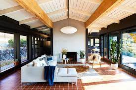 The wet bar design includes teal grasscloth. Life At Home Mid Century House Midcentury Home Home Decor Styles