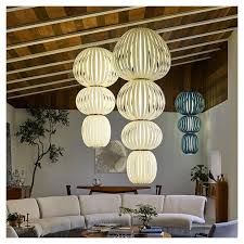 Totem S3 Suspension Led Lzf 3 Abat Jour H155 Cm Abat Jour Lampe Design Grande Suspension