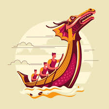Dragon boat festival 2020 falls on june 25 (tursday). Dragon Boat Festival Illustration Dragon Boat Festival Dragon Boat Dragon Illustration
