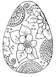L'oeuf de pâques du dessin est poser dans sue colorie l'herbe en vert, la grande en rose et les petites en bleu, alors que le centre des fleurs est jaune. 1001 Idees De Coloriage De Paques Facile A Imprimer