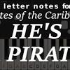 Pdf, png and letter notes he's a pirate pirates of the caribbean letter notes la do re re re mi fa fa fa sol mi mi re do read more… 1