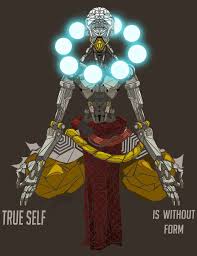 A Shape Art Of Zenyatta From The Upcoming Game Overwatch By Me Overwatch Zenyatta Overwatch Overwatch Cosplay