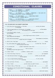 Fill In The Gaps With The Type 1 Conditional Sentences Conditional Clauses Pendidikan