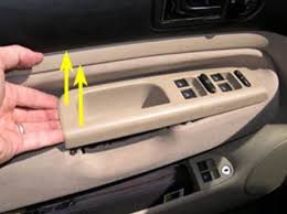 Latch the door and hold the latch tightly in the closed position. Front Door Panel Removal Unlock Assembly Mirror