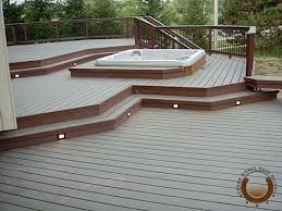 Pin By Tiffany Gross On Swim Spa Hot Tub Deck Trex Deck Backyard