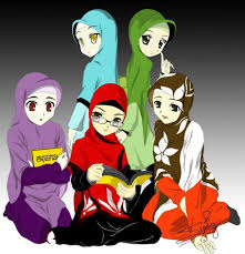 Gambar kartun muslimah bercadar yang cantik imut dan lucu. Lukisan Kartun Muslimah Sahabat Cikimm Com