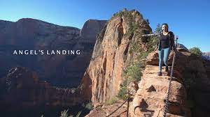 And the last place you want to be stuck during a storm is hanging onto a chain 1500 feet above the ground on the skinny spine of rock that leads to angels landing. People Die Here Angel S Landing Zion National Park Youtube