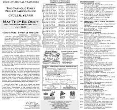 2024 Roman Catholic Daily Bible Reading Guide 