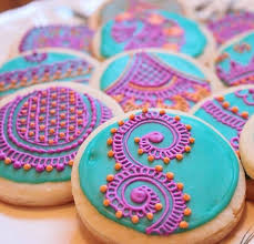 Mehendi Cookies Yummy Sugar Cookies Sugar Cookie Designs Cookies