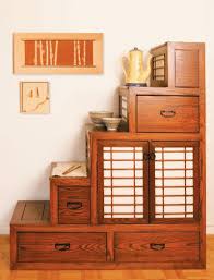 The kaidan tansu, recognizable from its stair step design. Step Tansu Canadian Woodworking Magazine