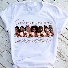 The best juneteenth shirts to wear to celebrate emancipation day. God Says You Are Black Girl Is Beutiful Magic T Shirt Women Fashion Graphic T Shirts Black Lives Matter Juneteenth Tshirt Tops T Shirts Aliexpress
