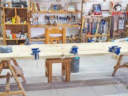 Complement your existing decor with a variety of functional accent pieces. Woodwork Workshop Shelves With Variety Of Objects In The Background Stock Photo Picture And Royalty Free Image Image 77935063
